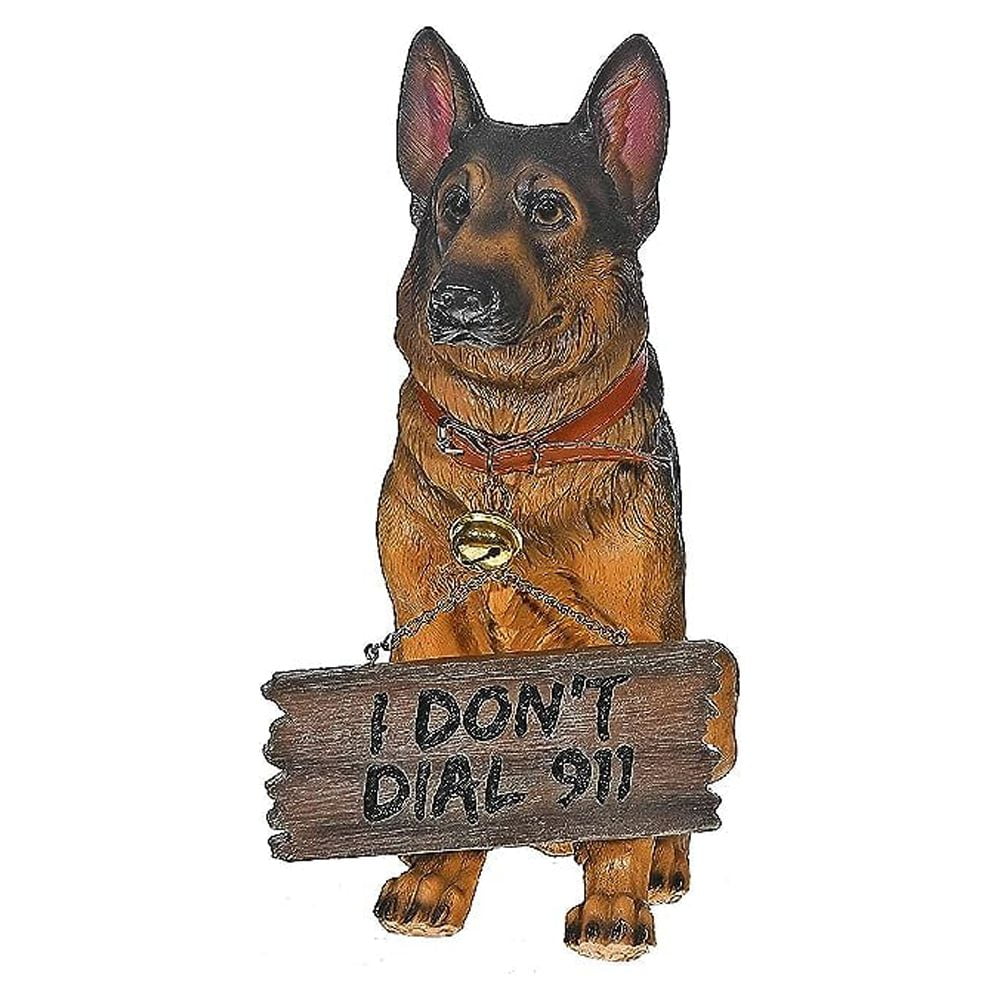 Front Porch Dog Outdoor Sign Decorative Statue Cute Dog