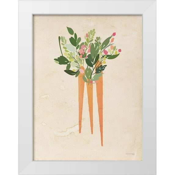 Front Port Pickins 15x18 White Modern Wood Framed Museum Art Print Titled - Spring Bouquet