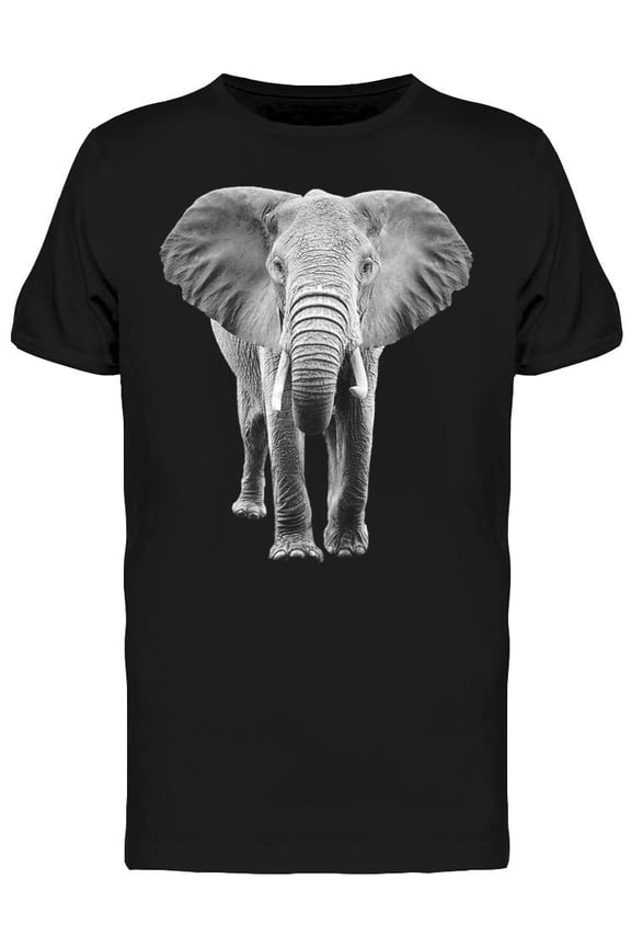 Front Portrait Gray Elephant T-Shirt Men -Image by Shutterstock, Male 3X-Large