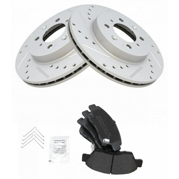 Front Posi Semi-Metallic Brake Pad & Performance Rotor Kit For 1994-2013 Honda