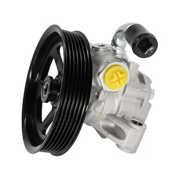 Front Power Steering Pump with Pulley - Compatible with 2007 - 2016 GMC Acadia 2008 2009 2010 2011 2012 2013 2014 2015