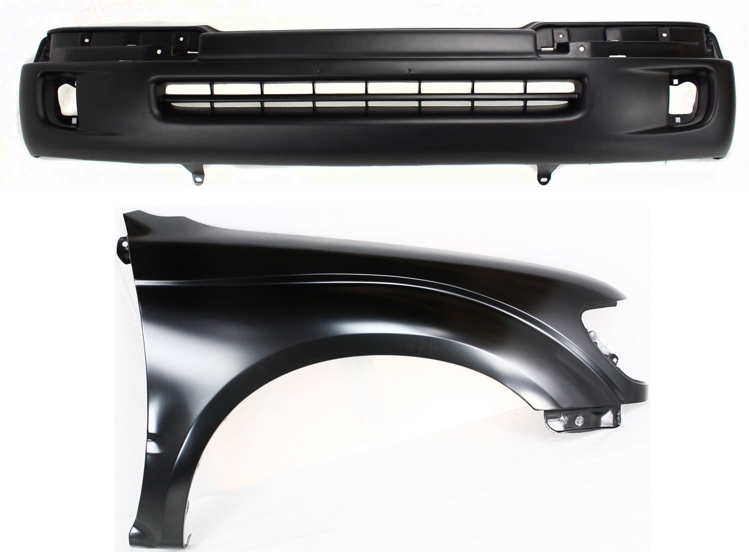 Front Primed Bumper Cover Kit includes Fender Replacement for 1998-2000 ...