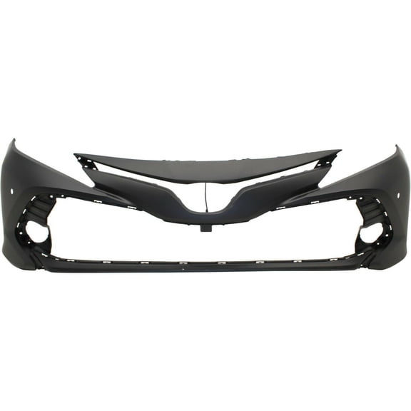 Front Primed Bumper Cover with Parking Aid Sensor Holes - Primed Finish