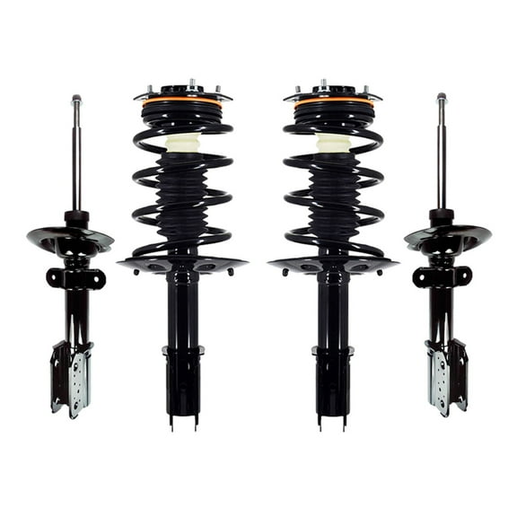 Set of 4 Front Quick Load Complete Strut-Coil Spring - Rear Suspension Bare Strut For 2000, 2001, 2002, 2003, 2004, 2005 Chevrolet Impala