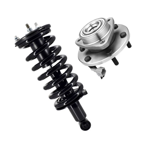 Front Quick Complete Strut-Coil Spring-Wheel Hub Bearing Assembly For 2004-2007 Nissan Titan RWD