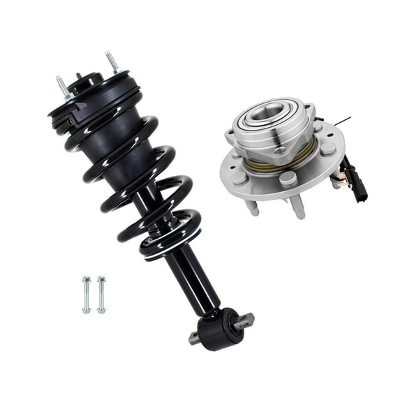 Front Quick Complete Strut-Coil Spring Assembly-Wheel Hub Bearing Assembly For 2015-2020 Chevrolet Suburban 4WD