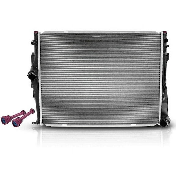 Front Radiator 1 - Compatible with 2008 - 2013 BMW 128i Base 3.0L 6-Cylinder 2009 2010 2011 2012