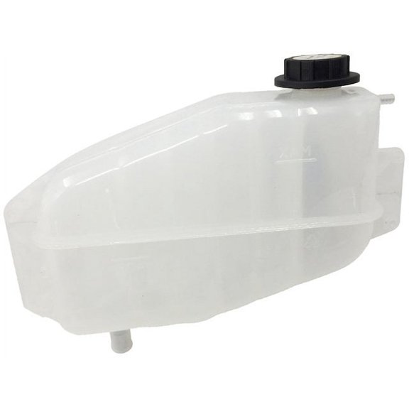 Front Radiator Coolant Overflow Tank Reservoir with Cap - with 2 Ports - Compatible with 1995 - 2002 International 4900 DT466 International 1996 1997 1998 1999 2000 2001