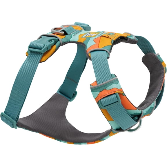 Front Range Dog Harness Reflective Soft Padded Everyday With Dual Leash Clips Adjustable And Lightweight Fit For Or Walking All Dogs Spring Mountains Medium