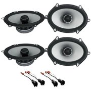 Front+Rear Alpine S 5x7" Speaker Replacement Kit Fit 2000-2009 Mercury Sable