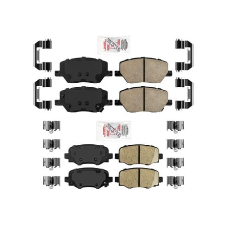 Front & Rear AmeriPro Platinum Ceramic Disc Brake Pads for 15-22 Jeep Renegade