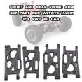 thumbnail image 1 of Front and Rear Arm Set Replacement Parts, Fit 1/14 Scale 4WD RC Car Model 144001, Durable Structural Upgrade Accessory, Essential RC Vehicle Repair Parts Kit, 4pcs, Black, 1 of 8