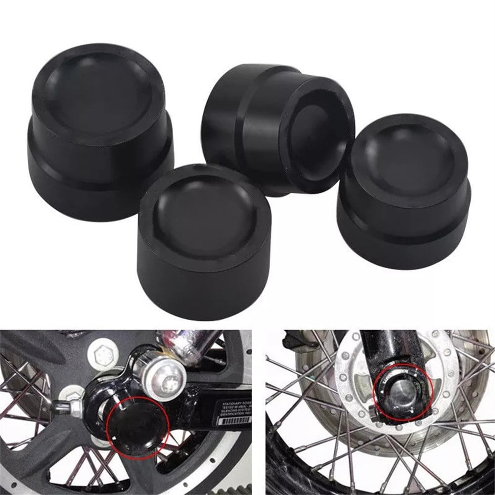 Front Rear Axle Nut Cover Cap Black For Harley Touring - Walmart.com