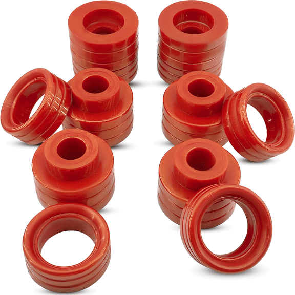 AUTOACER Front & Rear Body Cab Mount Bushing Kit 12p (Left & Right) High Grade Polyurethane Compatible with RAM 1500 / 2500 / 3500 1994 - 2001 (STANDARD CAB MODELS 2WD / 4WD) Red