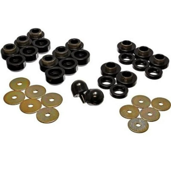 Front & Rear Body Mount Kit, Black