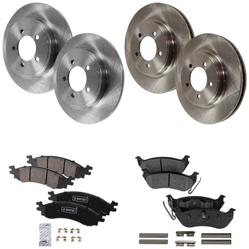 Front & Rear Brake Disc Rotors and Pads Kit for Explorer Ford Mountaineer