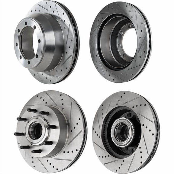 Front & Rear Brake Discs For 12-22 Ford F-250 F-350 Super Duty Rear Wheel Drive