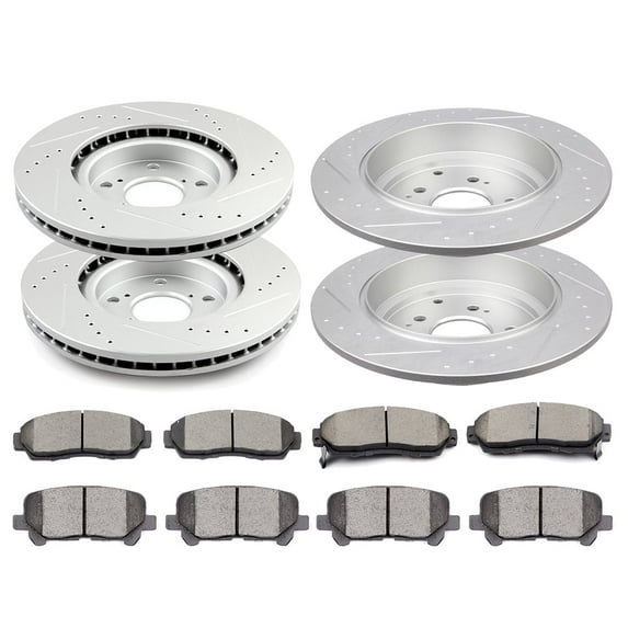 Front Rear Brake Discs Rotors Ceramic Pads For Honda Odyssey 2011 2012 2013 2014