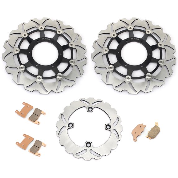 Front Rear Brake Discs Rotors Pads For HONDA CBF 600 F4i F4 2001-2007 01 02 03 04 05 06 07