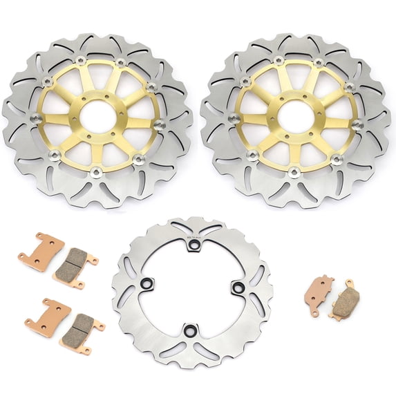 Front Rear Brake Discs Rotors Pads For HONDA CBR 900 RR CBR900RR 98-99