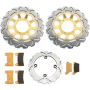 Front Rear Brake Discs Rotors Pads For HONDA CBR1000RR 08-15 09 10 11 12 13 14