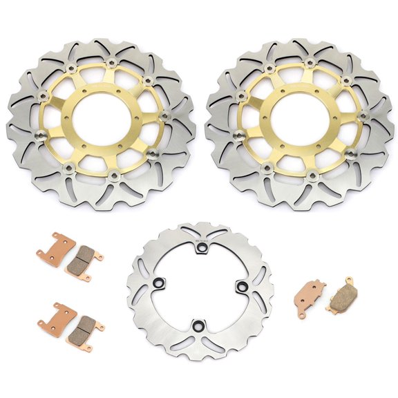 Front Rear Brake Discs Rotors Pads For HONDA CBR600F4 CBR600F4i 01-07 2001 2002 2003 2004 2005 2006 2007