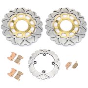 Front Rear Brake Discs Rotors Pads For HONDA CBR600RR 05-06 CBR1000RR 04-05