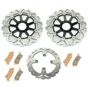 Front Rear Brake Discs Rotors Pads For HONDA VFR 800 Fi 1998-2001 1999 2000 VFR 800 V-TEC 2002-2005 2003 2004