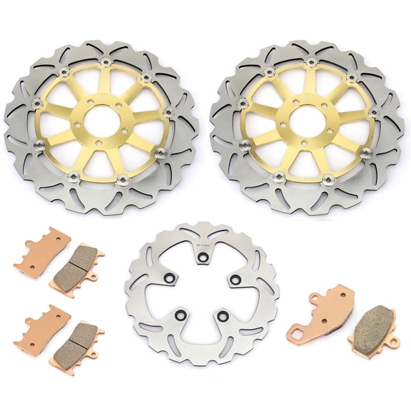 Front Rear Brake Discs Rotors Pads For KAWASAKI ZX-9R Ninja ZX 900 B B3-B4 96-97 1996 1997