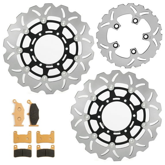 Front Rear Brake Discs Rotors Pads For SUZUKI GSXR 600 750 08-10 GSX-R 600 750 2008-2010