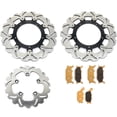 thumbnail image 1 of Front Rear Brake Discs Rotors Pads For YAMAHA FZ6 2004-2007 FZ6 Fazer 2004-2007 04 05 06 07, 1 of 5