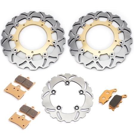 Front Rear Brake Discs Rotors Pads For YAMAHA YZF-R6 03-04 YZF-R6S 03-08 2003 2004 2005 2006 2007 2008