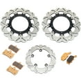 thumbnail image 1 of Front Rear Brake Discs Rotors Pads For YAMAHA YZF R6 2003-2004 YZF R6S 2003-2008 03 04 05 06 07 08, 1 of 5