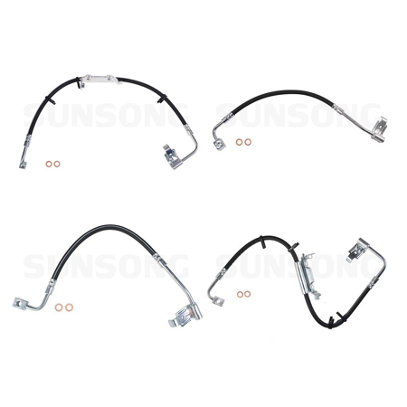 Front Rear Brake Hydraulic Hose Fits Jeep 2011-2012 4 pcs