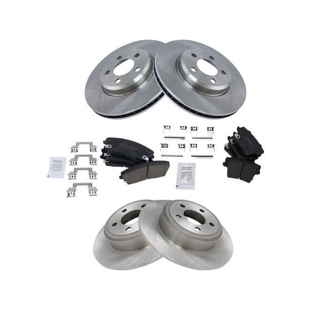 Front and Rear Brake Pad and Rotor Kit - Compatible with 2006 - 2014 Dodge Charger (Excludes S.R.T.8) 2007 2008 2009 2010 2011 2012 2013 2015 2016 2017 2018