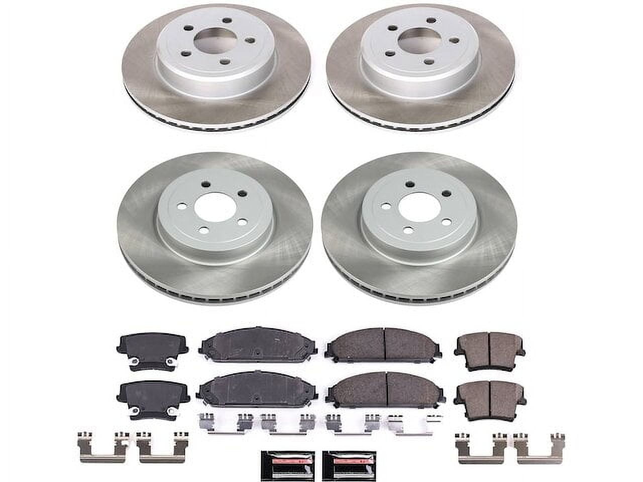 Max Advanced Brakes Front & Rear Brake Kit – Rotors + Ceramic Pads For Dodge Charger Challenger Chrysler 300 V6