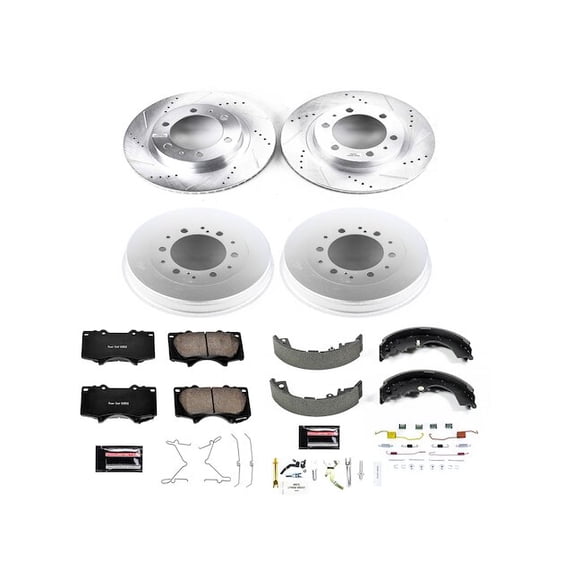 Front and Rear Brake Pad Rotor Shoe Drum Kit - Compatible with 2005 ...