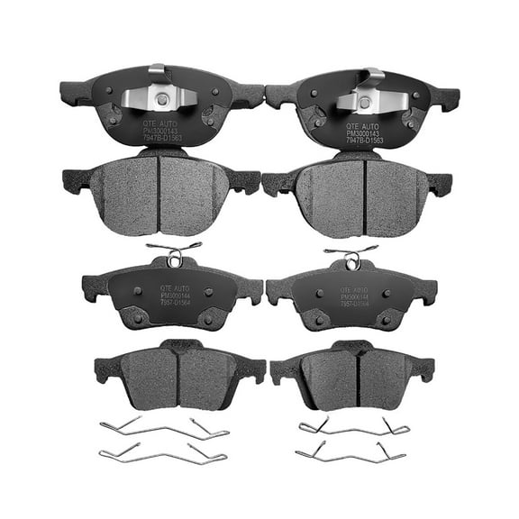 Front Rear Brake Pads Replacement For 2013-2018 Ford C-Max, 2013-2016 Ford Escape, 2012-2018 Ford Focus, Set of 8 Ceramic Brakes Pads