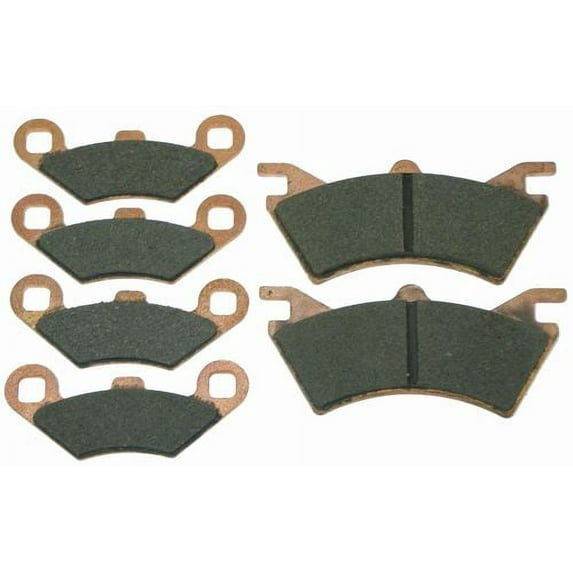 Front & Rear Brake Pads Semi-Metallic 2000-2008 fits Polaris Sportsman 500 6x6