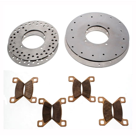 Front & Rear Brake Rotors & Brake Pads 2016 Arctic Cat HDX 700 SE Hunter Edition