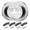 thumbnail image 1 of Front and Rear Brake Rotors Kit Compatible with 2002-2006 Chevrolet Avalanche 2500 (8 STUD), Includes Front & Rear Rotors, Ceramic Brake Pads, Clips, Galvanized HT250 Cast Iron, Low Dust, 1 of 11