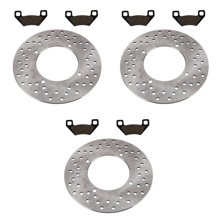 Front Rear Brake Rotors & Pads for Arctic Cat 400 4x4 FIS Auto Manual 2005 2006