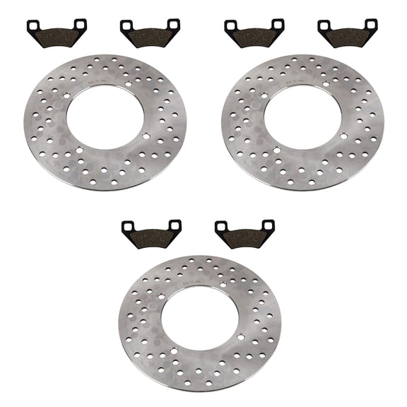 Front Rear Brake Rotors Pads for Arctic Cat 400 4x4 TRV Auto 2006 2007 2008 2009