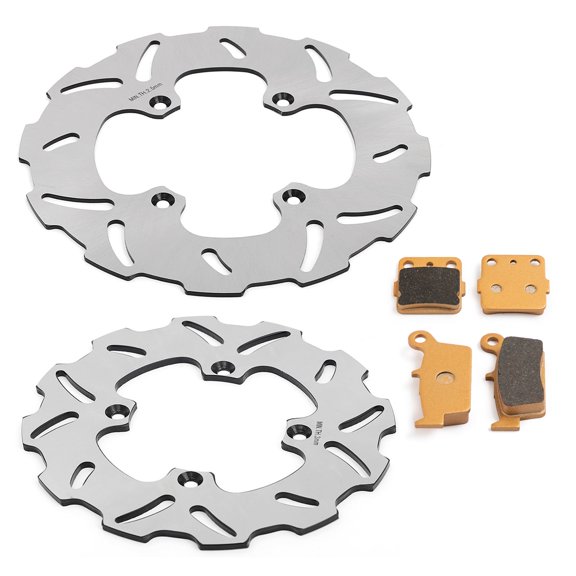 Front Rear Brake Rotors + Pads for Honda CR85R CR85RB 03-07 CR80R/RB 96-02