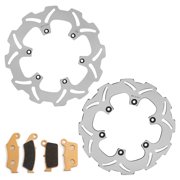 Front Rear Brake Rotors Pads for Yamaha YZ450F WR450F 03-15 YZ 125 250 03-07