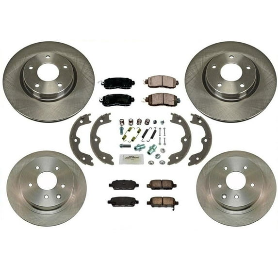 Front & Rear Brake Rotors With Ceramic Pads 8pc for Nissan Altima 13-18 Sedan