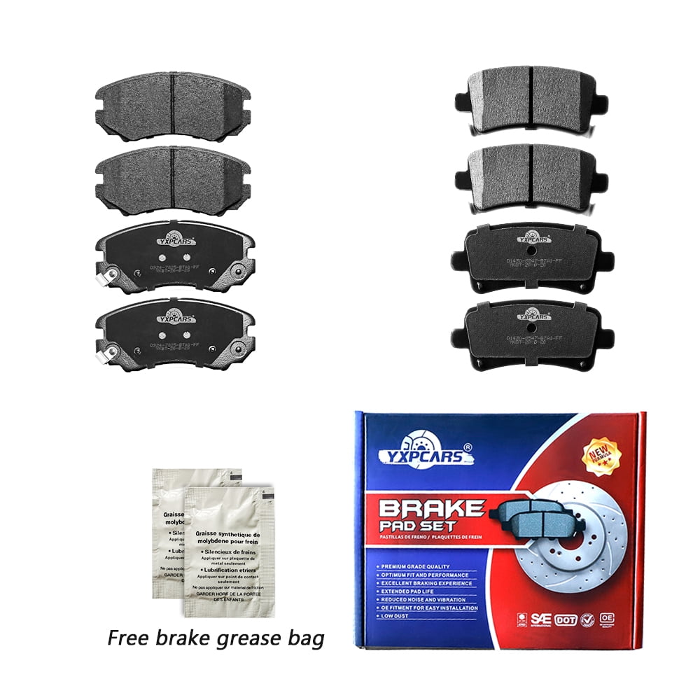 Front & Rear Ceramic Brake Pads For Buick LaCrosse, Regal, Impala, Malibu (2010-2015) – 8pc Set
