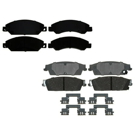 Front & Rear Ceramic Brake Pad Set Kit For Cadillac Chevrolet GMC