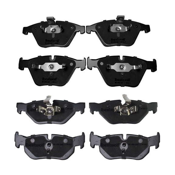 Front and Rear Ceramic Brake Pads for 2007-2013 BMW 328i 2007-2008 328xi for 2009-2013 328i xDrive for 2013-2015 BMW X1, Disc Brake Pad Replacement P-918 P-1267