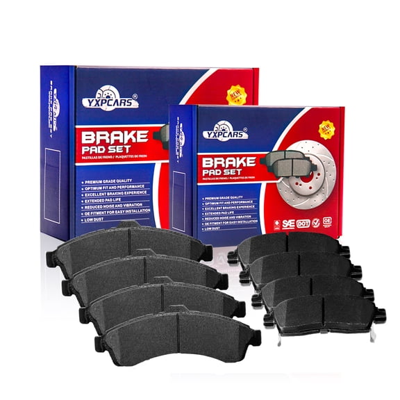 Front+Rear Ceramic Brake Pads For Buick Rainier Chevy SSR Trailblazer EXT, GMC Fits select: 2004-2005 CHEVROLET TRAILBLAZER LS/LT, 2002-2005 GMC ENVOY